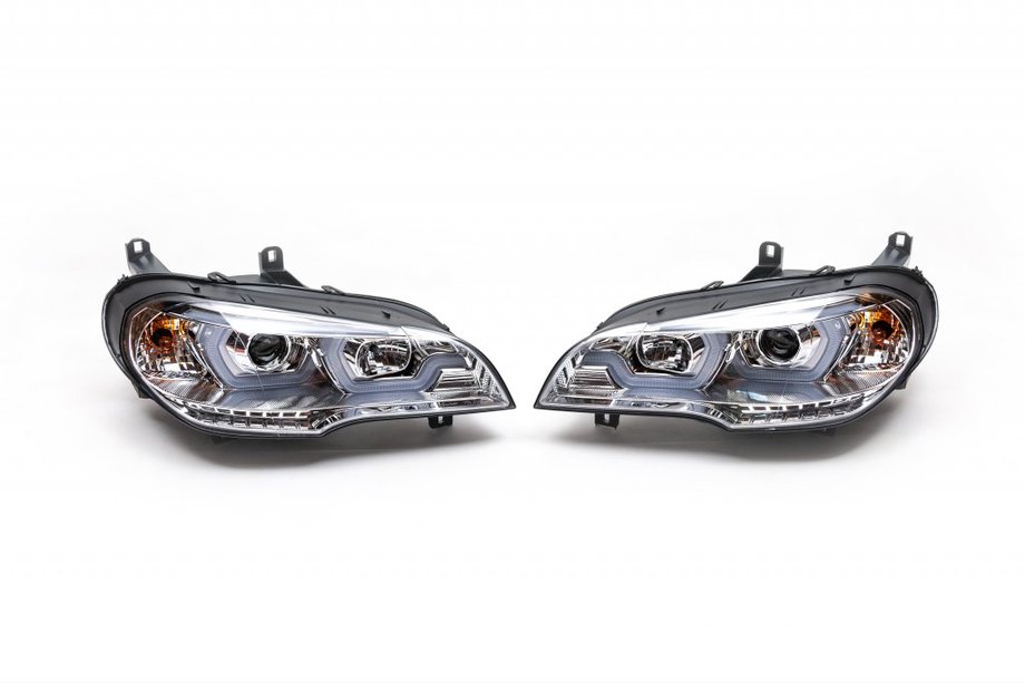 BMW X5 E70 2007-2013 Reflektory przednie (2 szt, jasne) Image