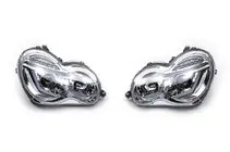 Mercedes C-class W203 2000-2007 Reflektory przednie z LED światłami do jazdy dziennej (2 szt.) zdjęcia 1