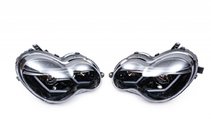 Mercedes C-class W203 2000-2007 Reflektory przednie z LED światłami do jazdy dziennej (2 szt.) Przyciemniane zdjęcia 9