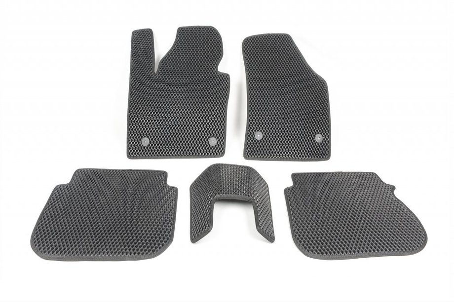 Volkswagen Caddy 2004-2010 Dywaniki EVA (czarne) 5 szt, przód i tył (standard, 1 drzwi przesuwne) Zdjęcia 23