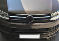 Volkswagen T6 2015-2024 Nakładki na górną kratkę 2015-2019 (2 szt, stal nierdzewna) zdjęcia 1