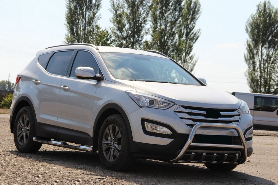 Hyundai Santa Fe 3 2012-2018 Przedni Pałąk WT003 (Stal Nierdzewna) Zdjęcia 4