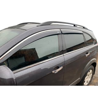 Deflektory szyb z listwą chromowaną (4 szt, Niken) Chevrolet Captiva 2006-2019 zdjęcia 1