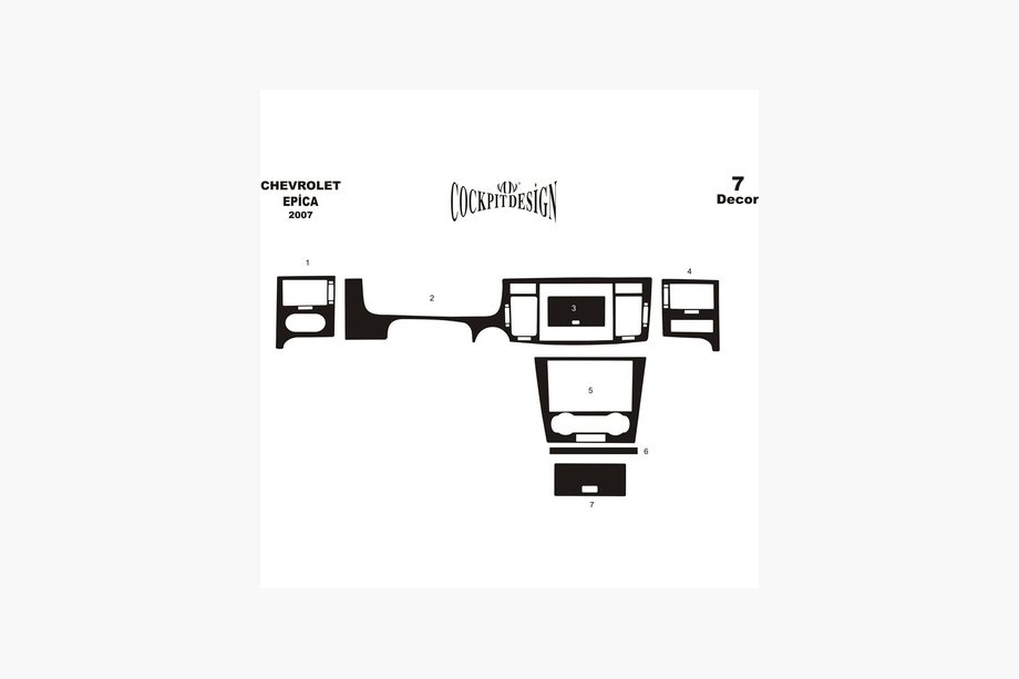 Chevrolet Epica 2006-2014 Nakładki wewnętrzne (MERIC) Aluminium Zdjęcia 2
