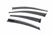 Hyundai Accent 2011-2017 Deflektory szyb z chromem SD (4 szt., Sunplex Chrome) zdjęcia 1