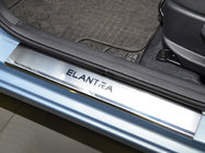 Hyundai Elantra (MD/UD) 2011-2015 Nakładki na Progi Nataniko (4 szt., Stal Nierdzewna) Premium - Taśma 3M, 0.8 mm zdjęcia 1