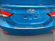 Hyundai Elantra (MD/UD) 2011-2015 Nakładka na tylny zderzak z rantem Nataniko (2014-2015, stal nierdzewna) zdjęcia 1