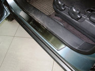 Hyundai Tucson JM 2004- Nakładki progowe Nataniko (4 szt., stal nierdzewna) Premium - Taśma 3M, 0.8mm zdjęcia 1