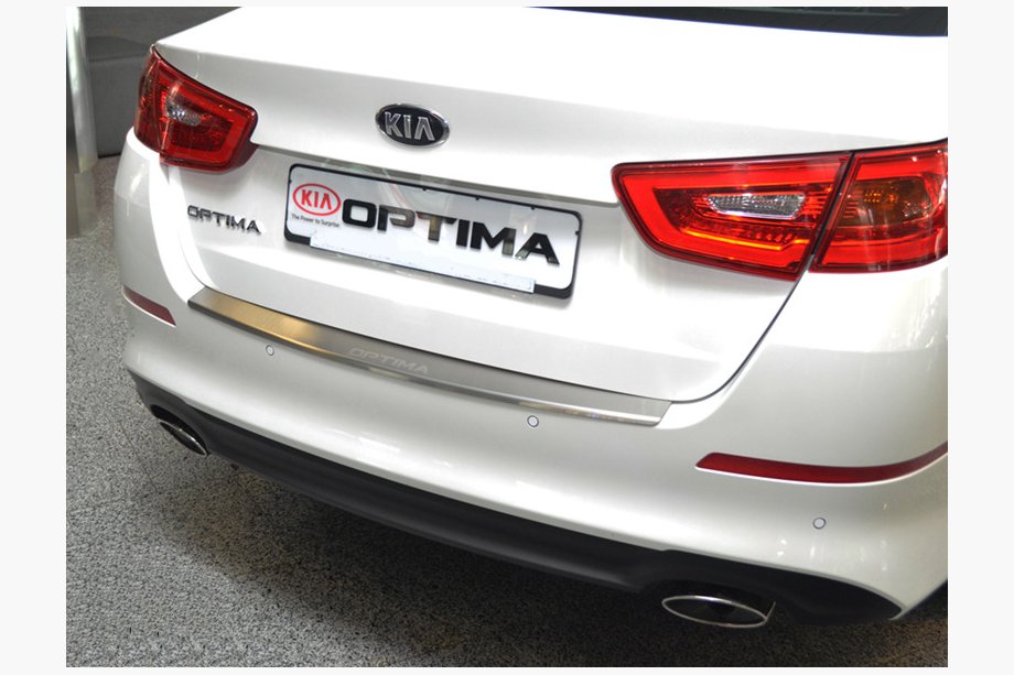 Kia Optima 2010-2016 Nakładka na tylny zderzak z rantem Nataniko (2014-2016, stal nierdzewna) Image