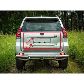 Listwa chromowana nad tablicą rejestracyjną (Design 2018) Toyota Land Cruiser Prado 150 2009-2023 zdjęcia 1