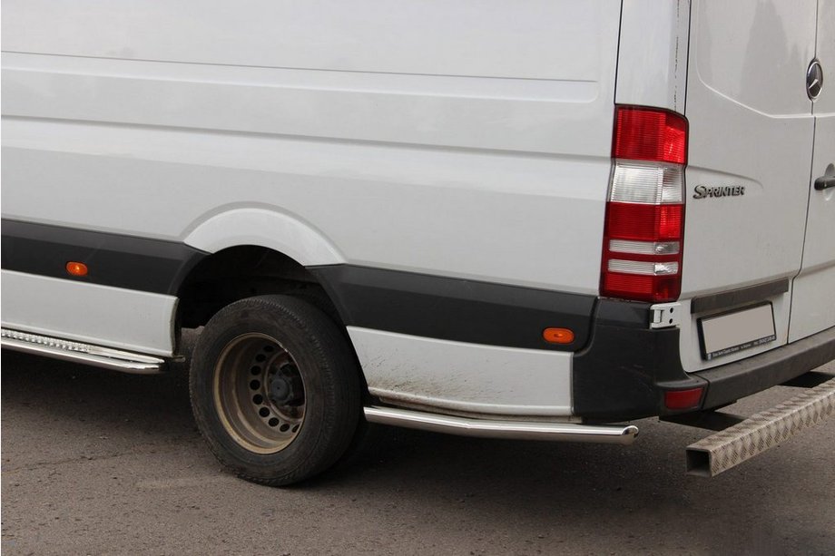 Volkswagen Crafter 2006-2016 Rury boczne za tylnym kolem (2 szt., stal nierdzewna) ExtraLong, 60mm Image