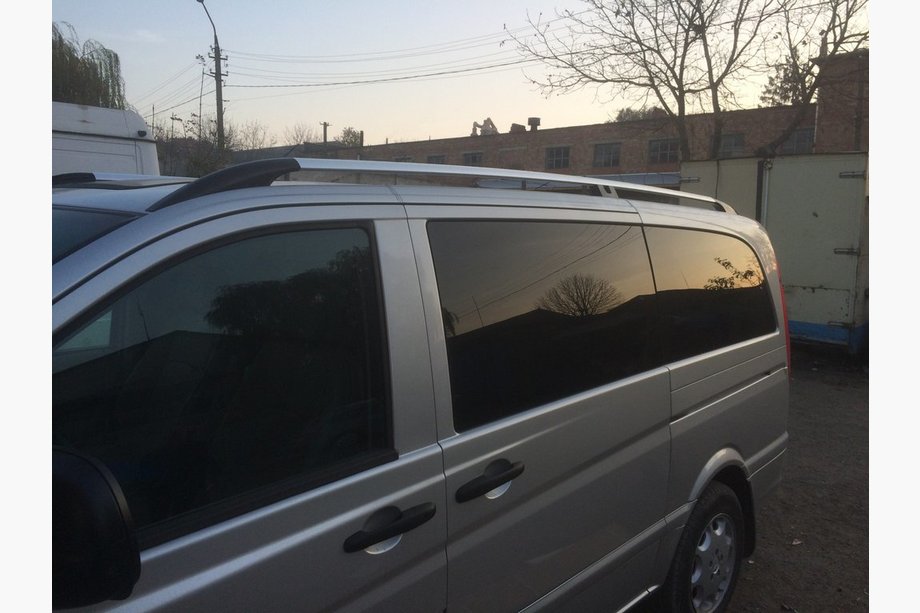 Mercedes Vito W639 2004-2014 Relingi Dachowe Chrom CAN Oryginalny Design (Metalowe Nogi) Długa Baza (EXTRALONG) Zdjęcia 3