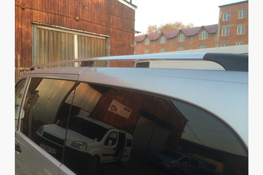 Mercedes Vito W639 2004-2014 Relingi Dachowe Chrom CAN Oryginalny Design (Metalowe Nogi) Długa Baza (EXTRALONG) Zdjęcia 6