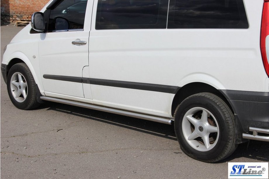 Mercedes Viano 2004-2014 Rury Boczne BB001 (2 szt., Stal Nierdzewna) Zdjęcia 4