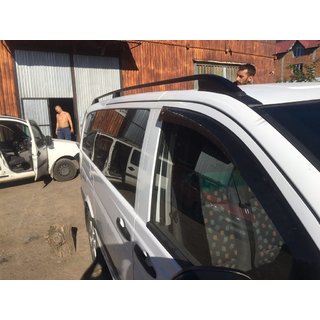 Czarne relingi dachowe Skyport (metal lity) Mercedes Viano 2004-2014 zdjęcia 3