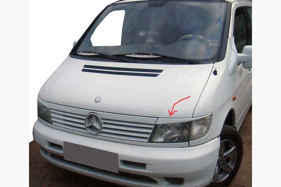 Mercedes Vito W638 1996-2003 Brewki na reflektory (do malowania) Image