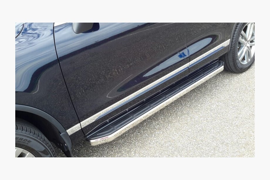 Volkswagen Touareg 2010-2018 Progi Boczné Original V1 (2 szt., Aluminium) Image