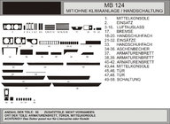 Mercedes E-class W124 1984–1997 Nakładki na deskę rozdzielczą (Hartman) Niebieski zdjęcia 1