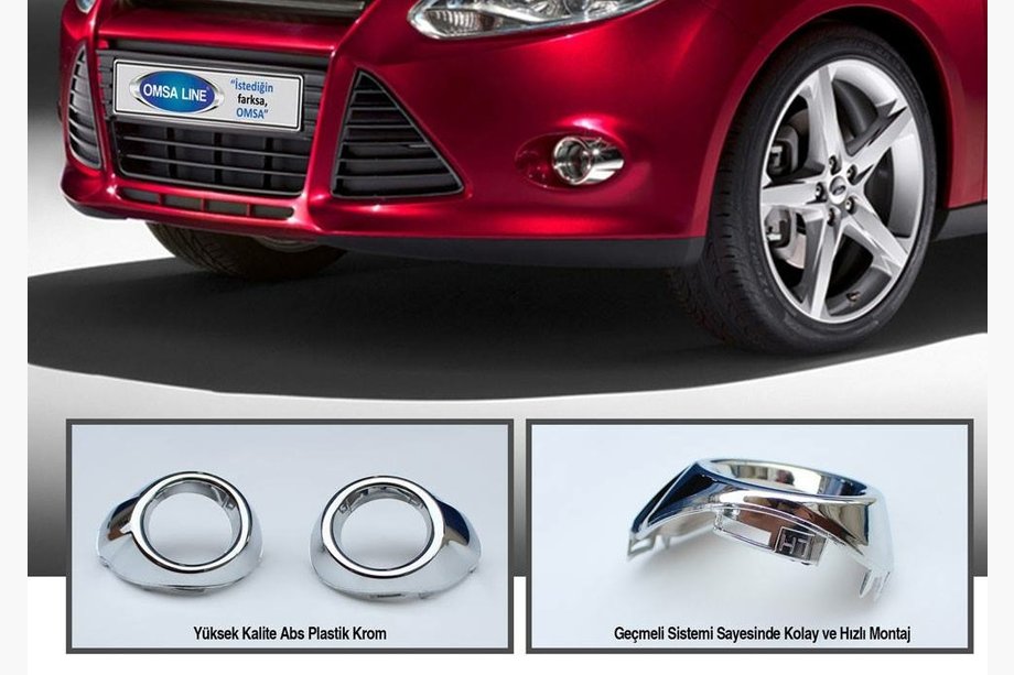 Ford Focus III 2011-2017 Chromowane nakładki na światła przeciwmgielne (2 szt., plastik) Image