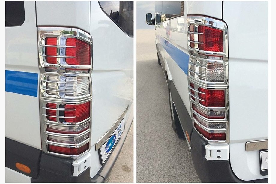 Mercedes Sprinter W906 2006–2018 Chromowane Nakladki na Tylne Lampy (2 szt, plastik) Image