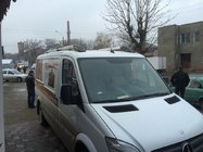 Mercedes Sprinter W906 2006–2018 Relingi dachowe Shark (czarne stopki) zdjęcia 3