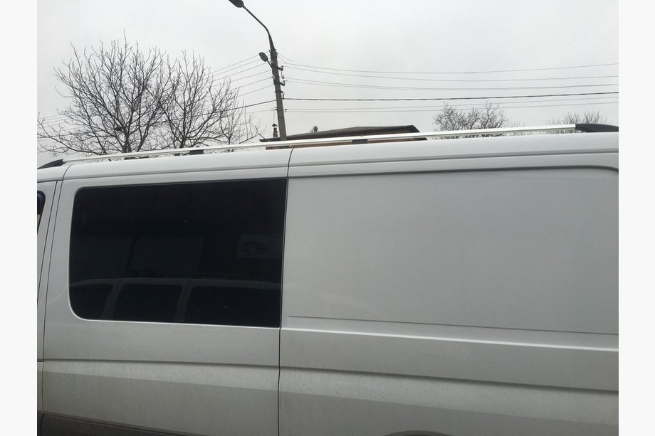 Mercedes Sprinter W906 2006–2018 Relingi Dachowe DD 265 cm, Czarny Mat, Noga Żeliwna Zdjęcia 2