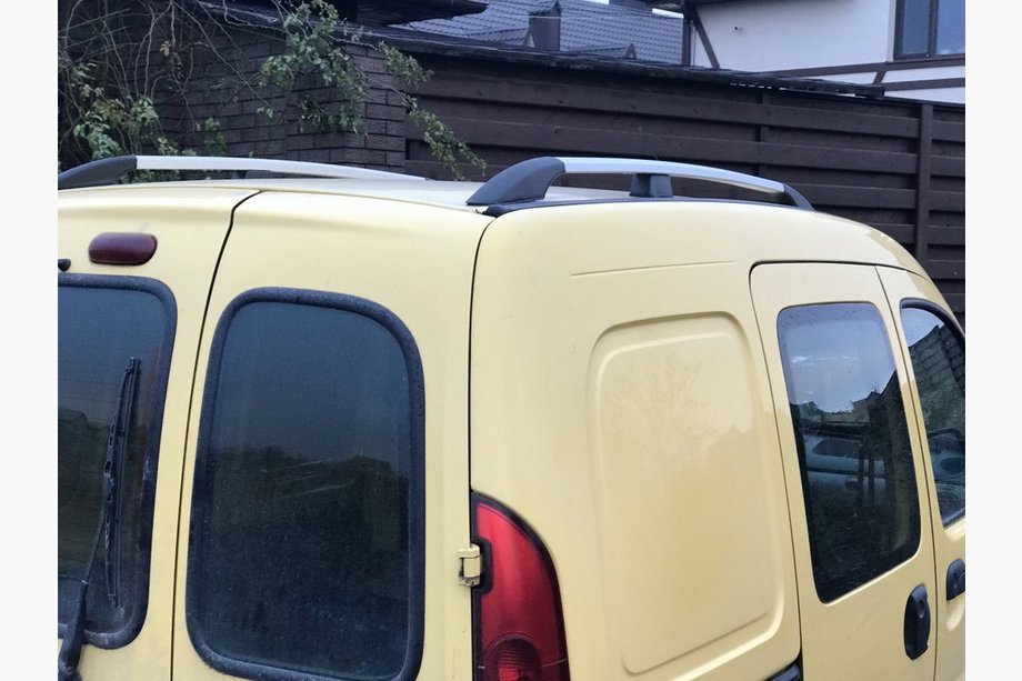 Renault Kangoo 1998-2008 Relingi Dachowe Chromowane Podstawa standardowa, plastikowe stopki Image