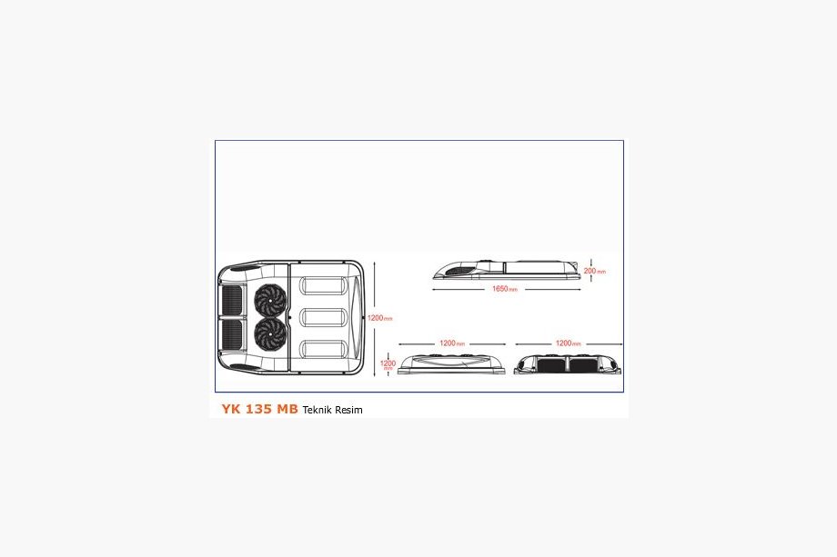 Volkswagen T5 2010-2015 Klimatyzator dachowy 13.5 kW (monoblok) Zdjęcia 3