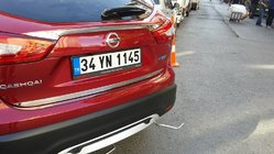 Nissan Qashqai 2014-2021 Listwa chromowana nad tablicą rejestracyjną (stal nierdzewna) Carmos - Turecka Stal Nierdzewna zdjęcia 5