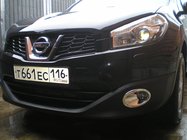 Nissan Qashqai 2007-2010 Chromowane nakładki na światła przeciwmgielne z wgłębieniem (2 szt, plastik) zdjęcia 2