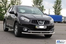 Nissan Qashqai 2010-2014 Przedni podwójny pałąk ST016 (stal nierdzewna) zdjęcia 3