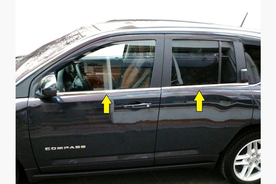 Jeep Compass 2006-2016 Dolne listwy okien nierdzewne Image
