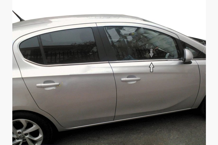 Opel Corsa E 2015-2019 Listwy Ozdobne na Okna (6 szt, Stal Nierdzewna) Image