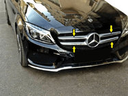 Mercedes C-class W205 2014-2021 Nakładka na grill stal nierdzewna zdjęcia 2