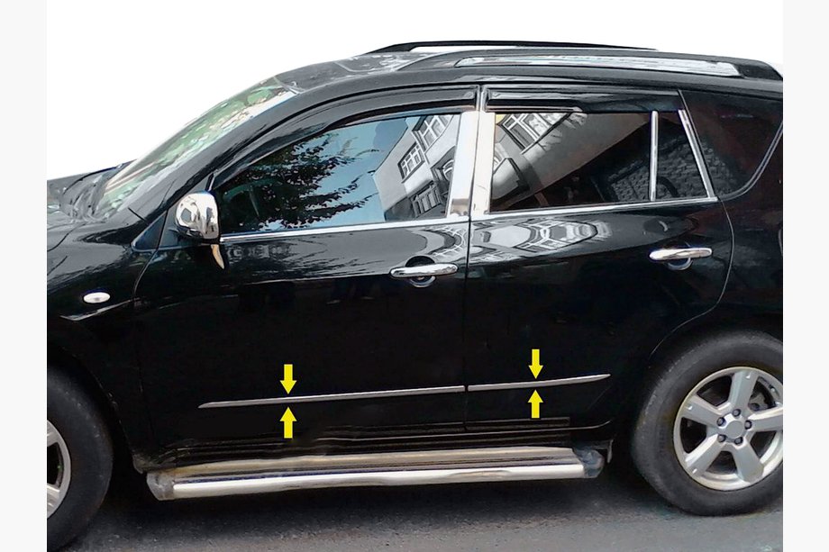 Toyota Rav 4 2006-2013 Listwy Drzwi Stal Nierdzewna Image