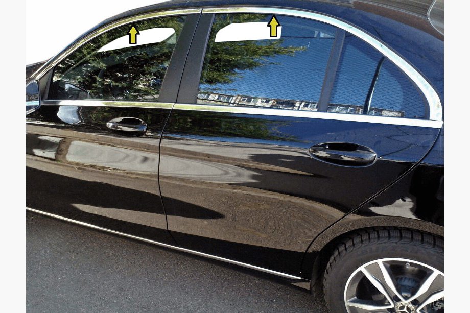 Mercedes C-class W205 2014-2021 Górne listwy okien nierdzewne Image