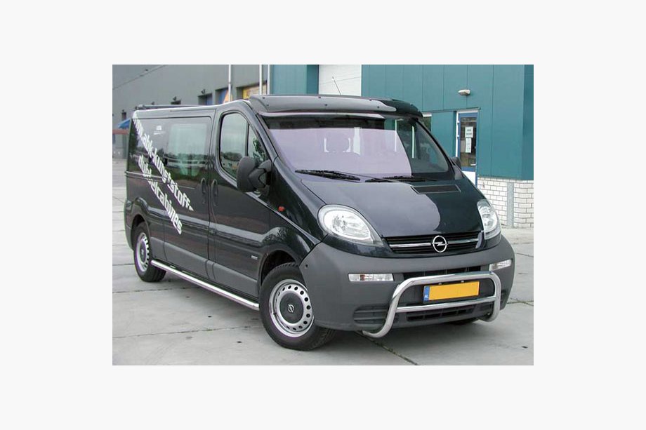 Renault Trafic 2001–2015 Daszek na przednia szybe (czarny polysk, 5mm) Zdjęcia 2