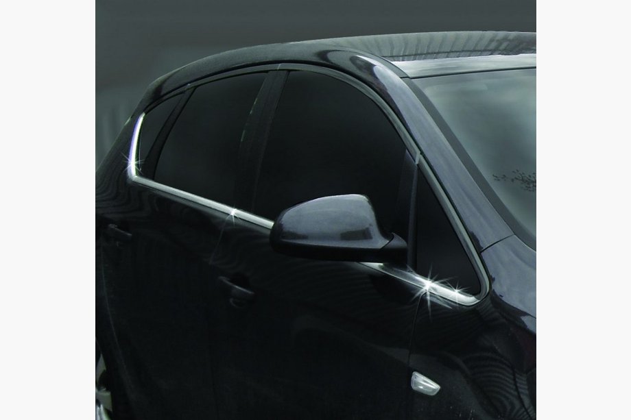 Opel Astra J 2009-2015 Chromowane listwy dolne okien (Hatchback, 8 szt, stal nierdzewna) OmsaLine - Włoska Stal Nierdzewna Zdjęcia 4