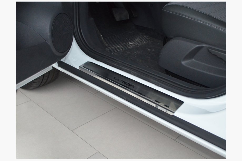 Opel Corsa C 2000-2006 Nakładki progowe Natanika Premium (4 szt, stal nierdzewna) Image