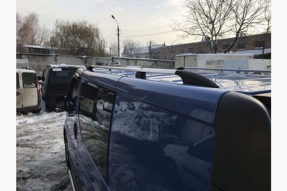 Nissan Primastar 2002-2014 Relingi Dachowe Chromowane Krótka baza, Metalowa stopa Zdjęcia 3