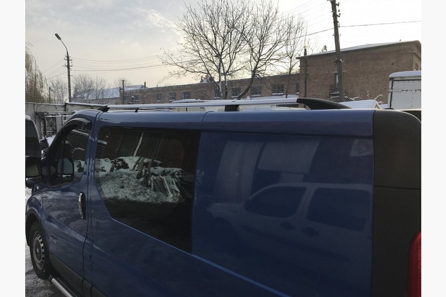 Nissan Primastar 2002-2014 Relingi Dachowe Chromowane Krótka baza, Metalowa stopa Zdjęcia 6