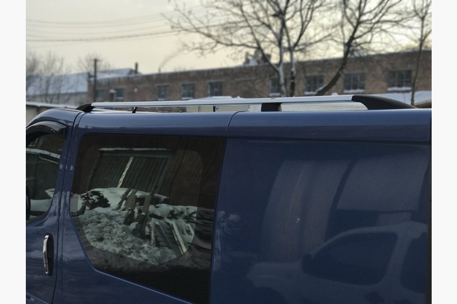 Nissan Primastar 2002-2014 Relingi Dachowe Chromowane Krótka baza, Metalowa stopa Zdjęcia 4