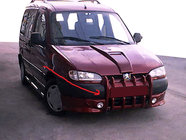 Citroen Berlingo 1996-2008 Nakładka na Zderzak Przedni Fangs (zagruntowana do lakierowania) zdjęcia 2