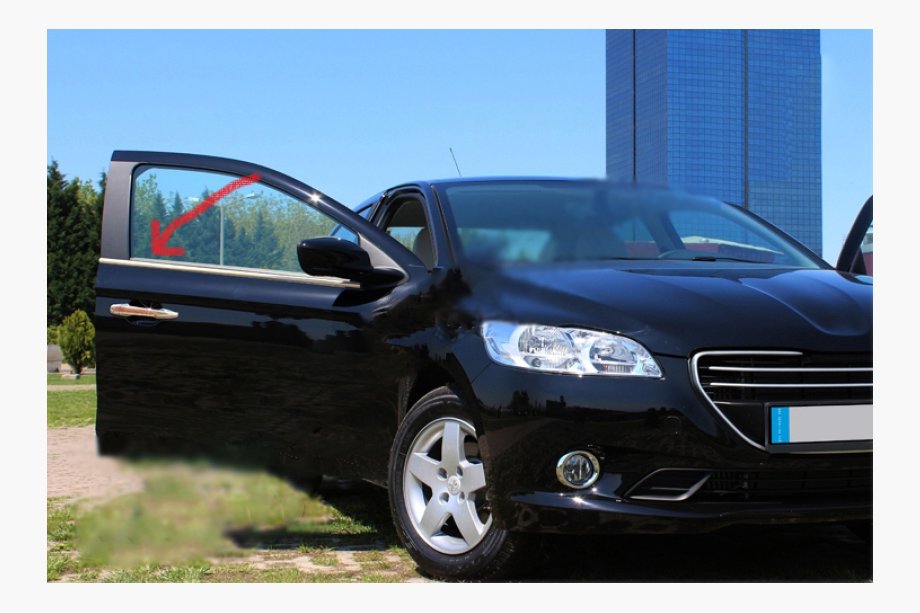 Peugeot 3008 2008-2016 Listwy ozdobne szyb stal nierdzewna 6 szt bez tylnego trójkątnego okienka Image