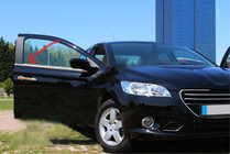 Peugeot 3008 2008-2016 Listwy ozdobne szyb stal nierdzewna 6 szt bez tylnego trójkątnego okienka zdjęcia 1