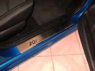 Peugeot 207 2006–2014 Nakładki na Progi Nataniko (4 szt., Stal Nierdzewna) Premium - Taśma 3M, 0.8 mm zdjęcia 1