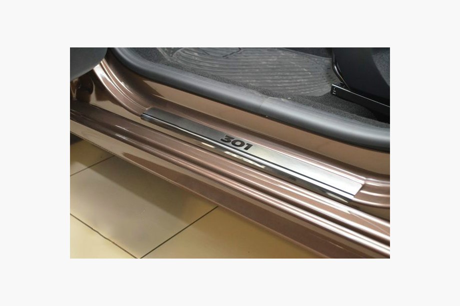 Peugeot 301 2012- Nakładki na Progi Nataniko (4 szt., Stal Nierdzewna) Image