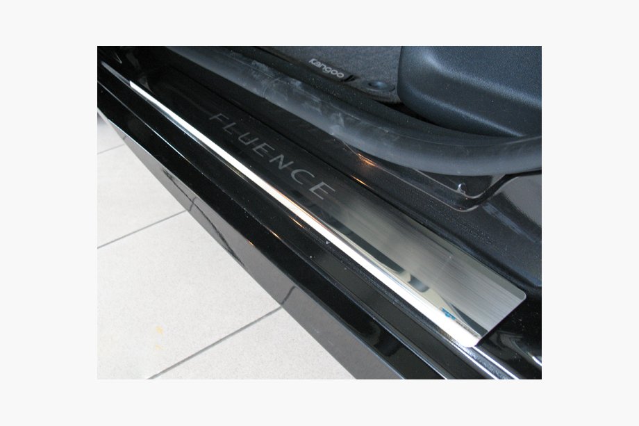 Renault Fluence 2009-2016 Nakładki na Progi Nataniko (4 szt., Stal Nierdzewna) Premium - Taśma 3M, 0.8 mm Image