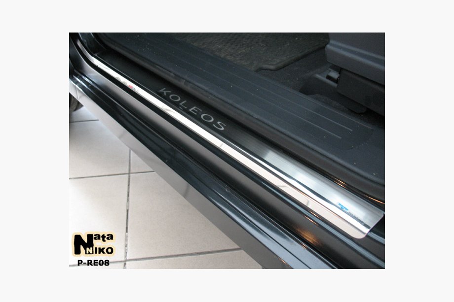 Renault Koleos 2008-2016 Nakładki progowe Nataniko (4 szt., stal nierdzewna) Premium - Taśma 3M, 0.8 mm Image