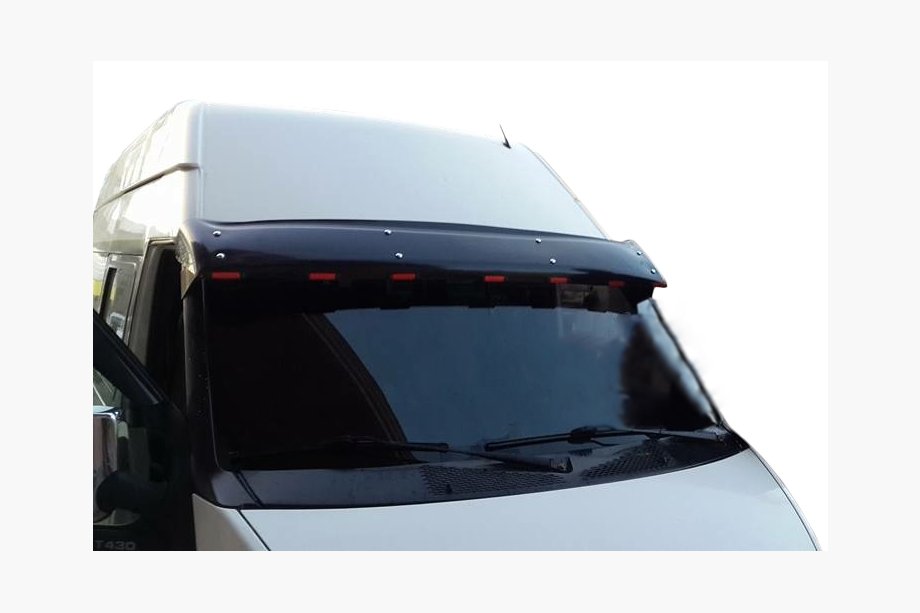 Ford Transit 2000–2014 Daszek na przednia szybe (czarny polysk, 5mm) Image